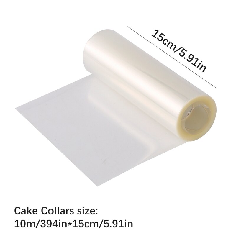 Kagefilm gennemsigtig kagekrave 1 rulle køkken acetat kage chokolade slik til bageværktøj holdbar 8cm*10m/10cm*10m/15cm*10: 3