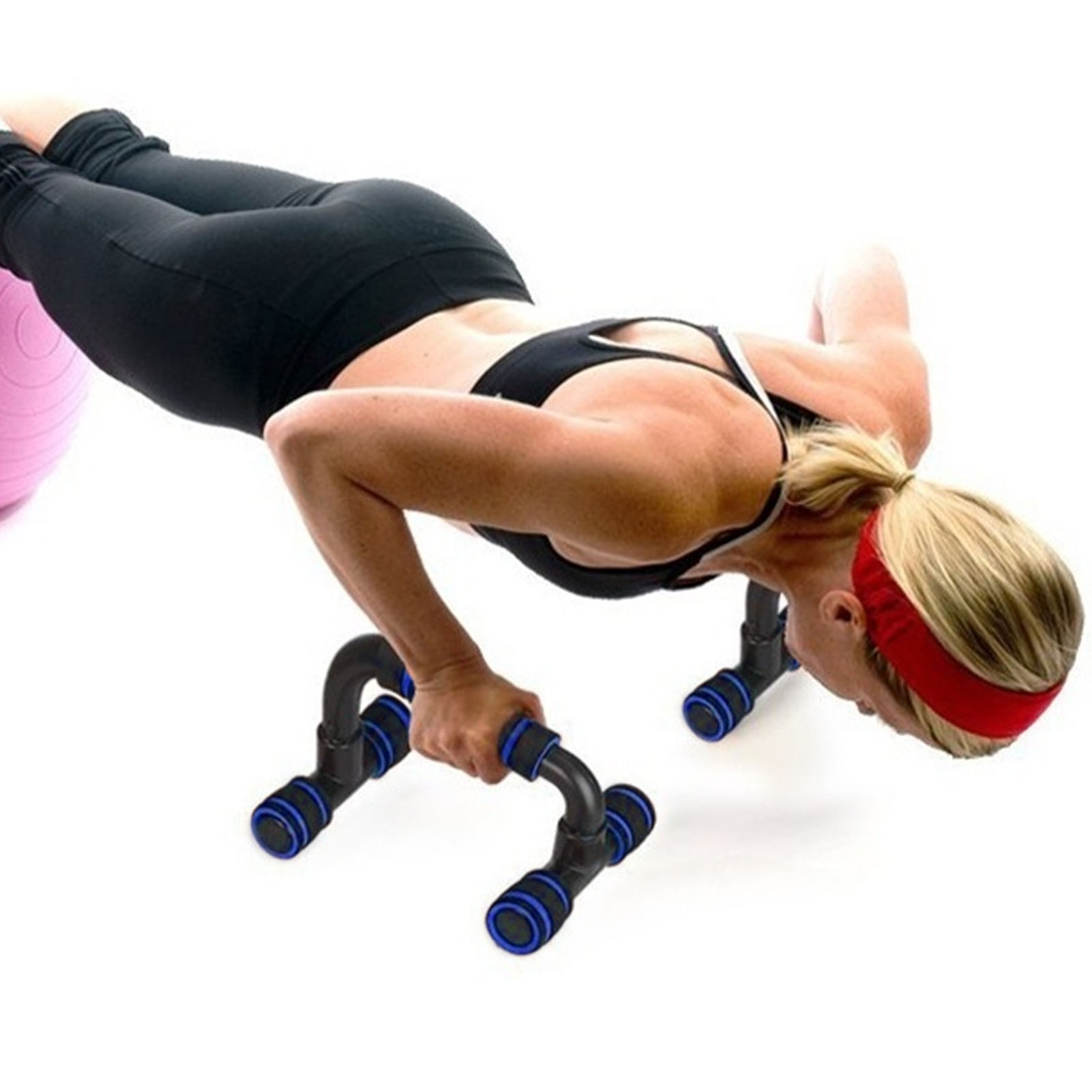 7-in-1 AB Wheel Roller Kit AB Wheel Roller Kit Press Roller Push-Up Bar Jump Rope Hand Gripper Knee Pad Fitness Workout Tools