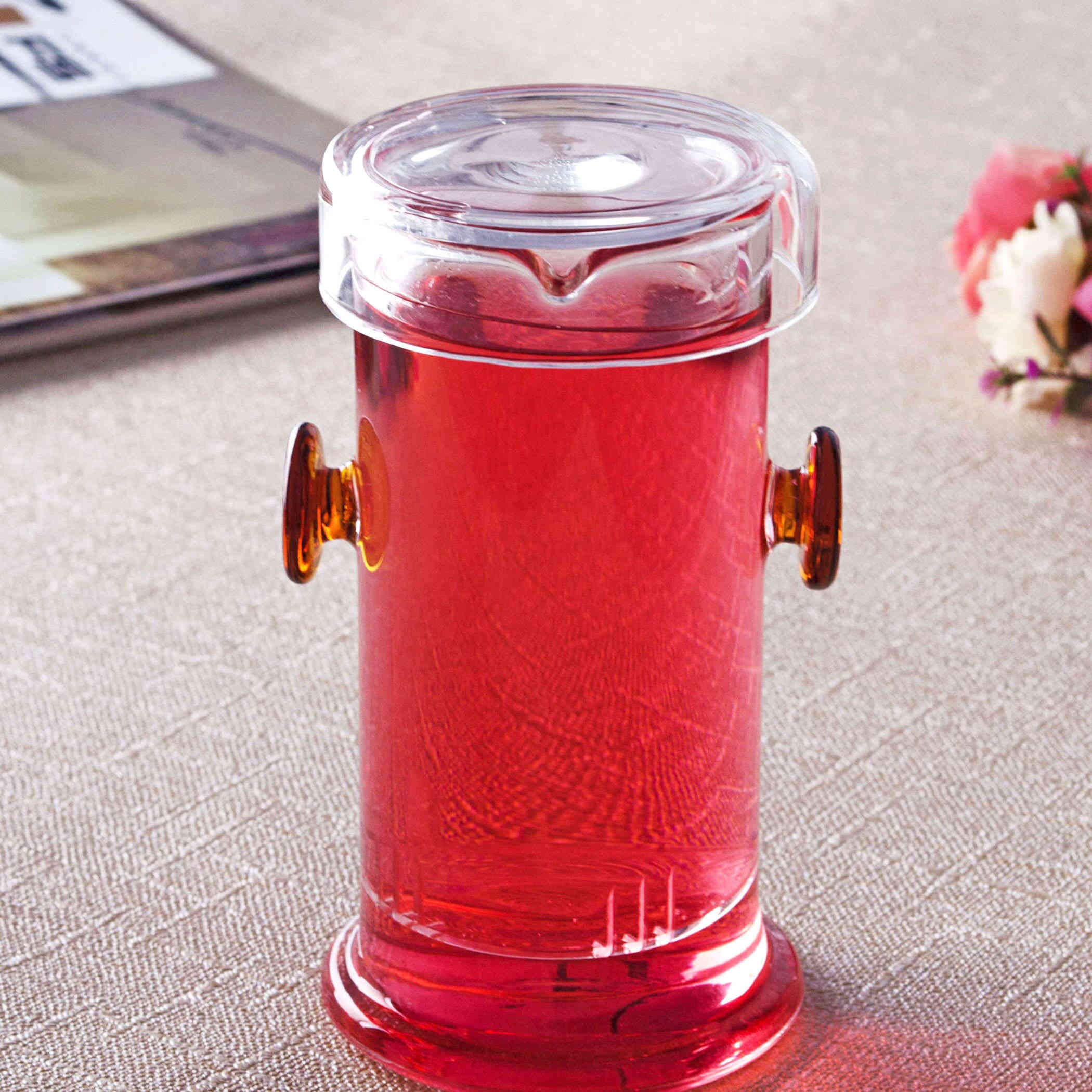 1PC Red / White / Dragon-shaped Handle Heat Resistant Glass Teapot w/ infuser & Lid