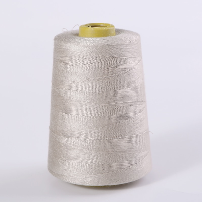 8000 yards beige industriell overlock symaskin polyester tråd sylinje