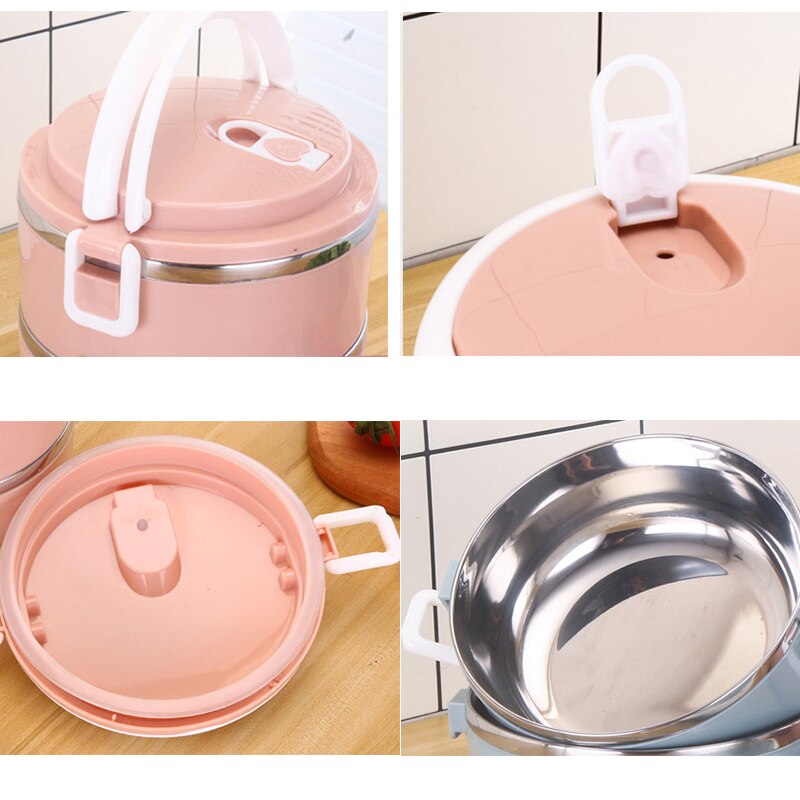 Protable Lunch Box Stainless Steel Bento Boxes Multilayer Lunch Box For Kid Office Workers Microwave Food Container Tableware