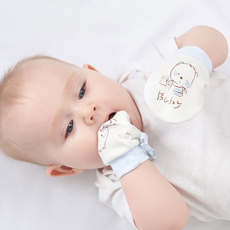 20 Pairs Baby Anti Scratching Soft Cotton Gloves Newborn Protection Face Handguard No Scratch Mittens Infants Supplies