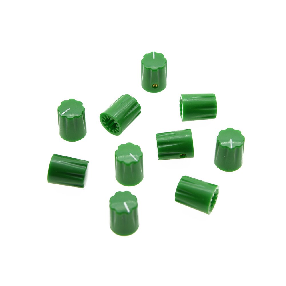 Zwart 10x Guitar Amp Effect Pedaal Knoppen 1/4 &quot;Davies 1900H Stijl Knop Set Schroef Verschillende Kleur: Green