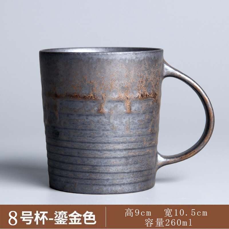 JIA GUI LUO-taza de café de cerámica hecha a mano de estilo japonés, taza de agua, taza de gres, taza de oficina, tazas de café, G094: 12