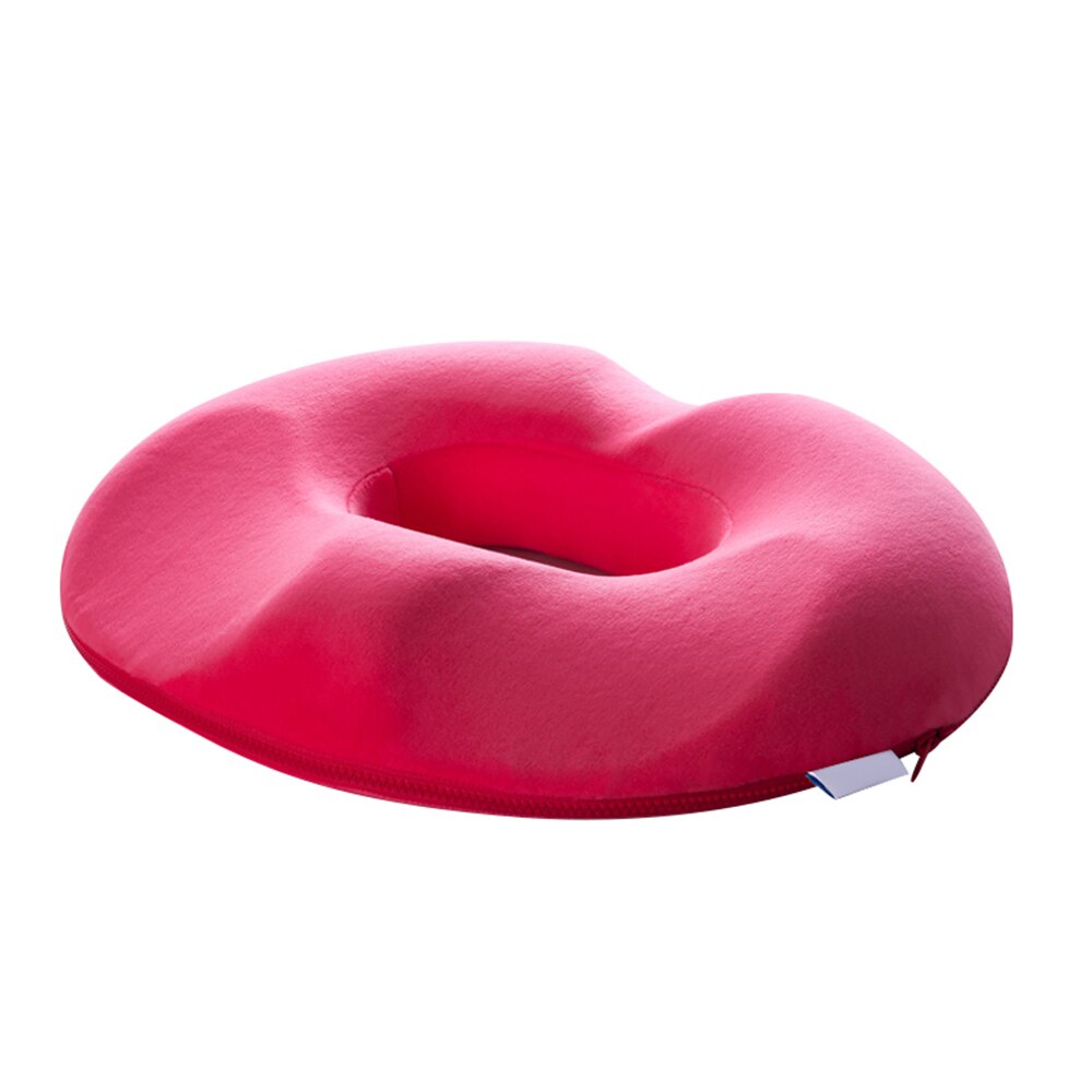 anti hemorrhoid massasje stol setepute hofte trykk opp ortopedisk halebenspute bil kontor sete pute 44*41*7.5cm: A1 kvinner ble røde