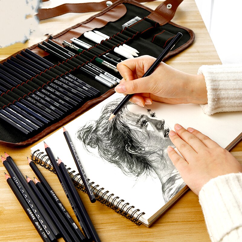 Sketch Pencil Set Charcoal Full Set of Student Entry Tools Painting Beginner Drawing Art Supplies