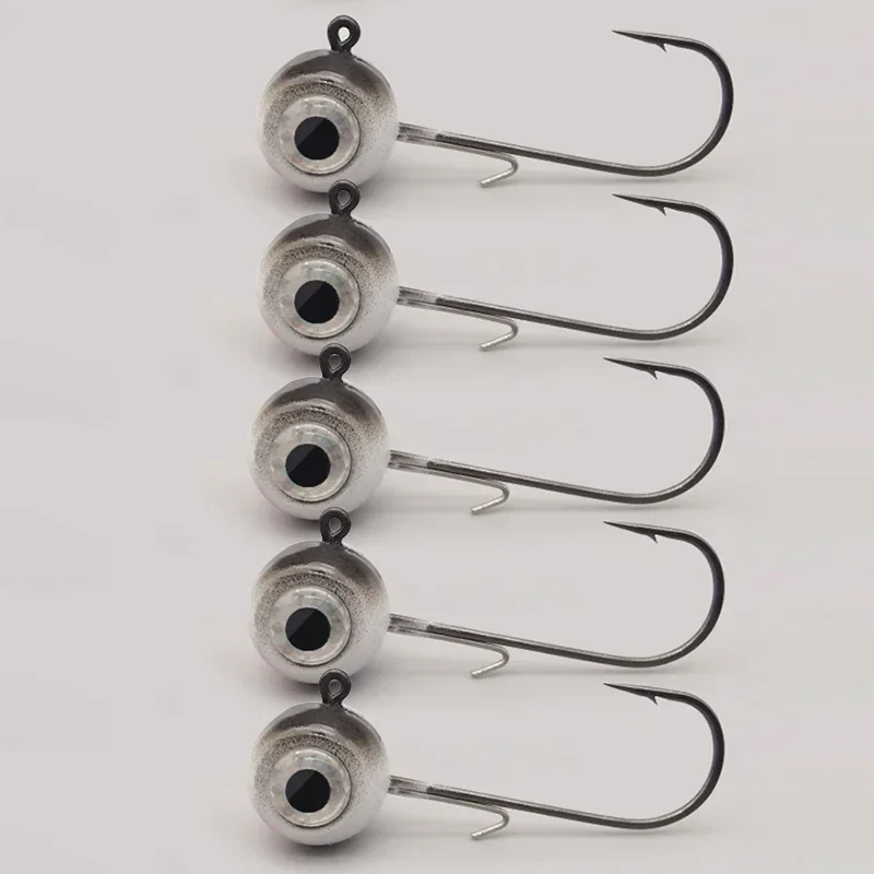 groß Augen Jig Kopf Angelhaken mit Mustad-Haken, 1,8 g, 3,5 g, 5 g, 7 g, 10 g, Fischkopf-Angelhaken für weiche Wurm-Angelgerät-DIY-Bausatz: 10 / verrotten