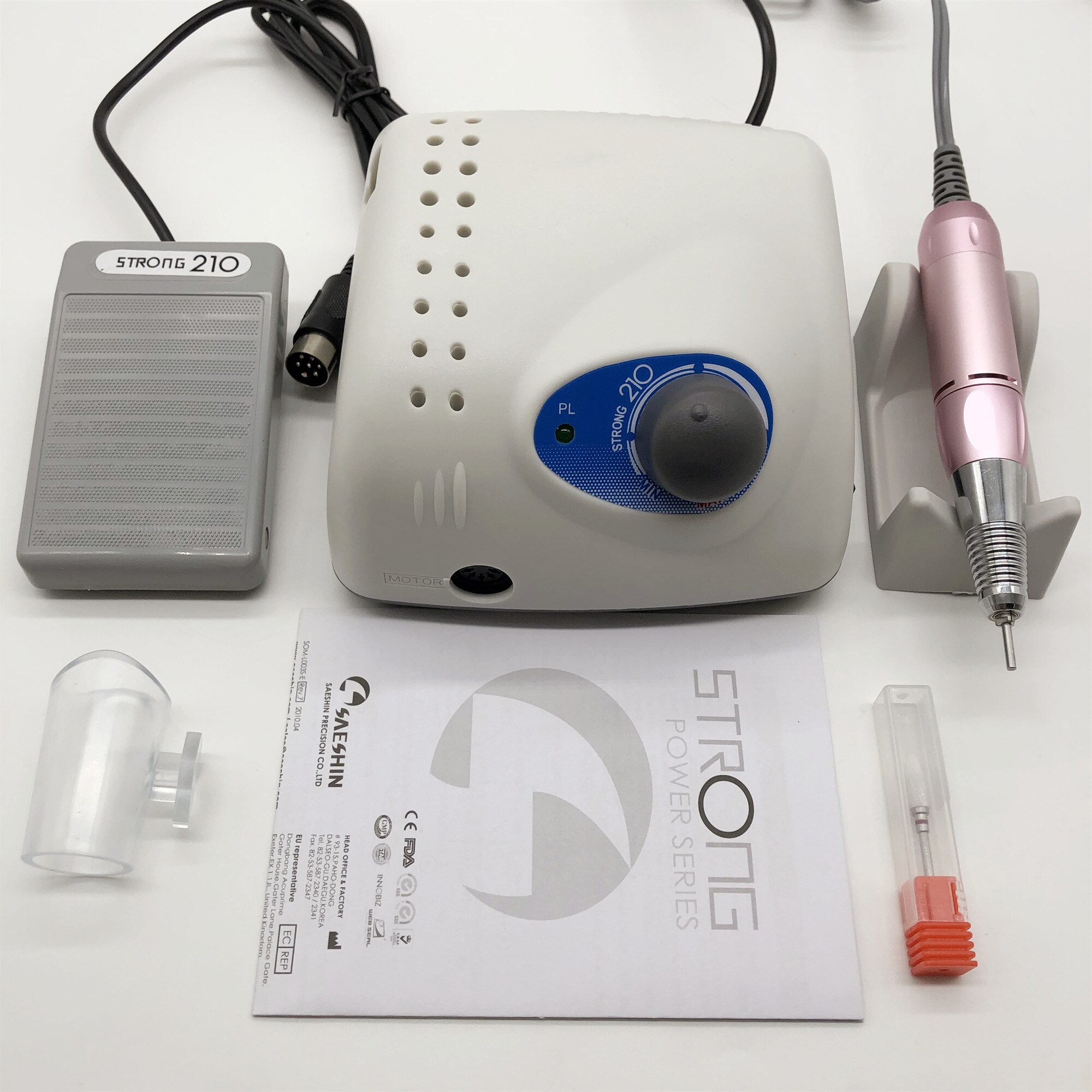 65W STRONG210 micro motor + STRONG105 handle + handle 40K 35K nail art polishing equipment