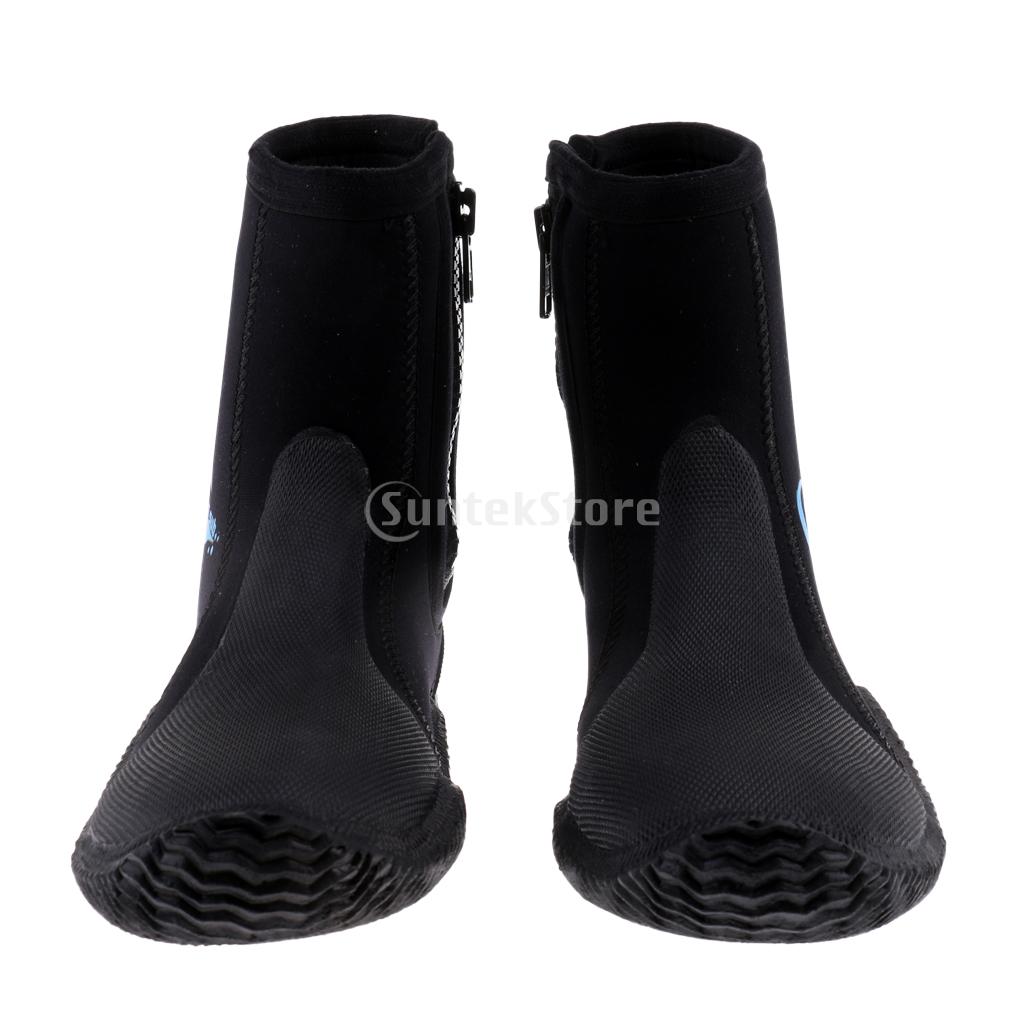 5mm neoprene subacqueo immersione muta stivali con cerniera scarpe calde antiscivolo Snorkeling Surf pesca sport acquatici invernali pinne da nuoto