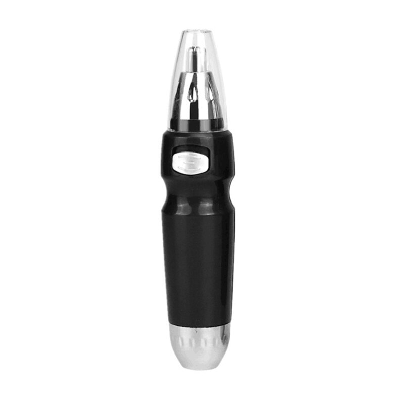 2 pièces électrique rasage nez oreille tondeuse sécurité visage soins nez tondeuse pour hommes rasage épilation rasoir: Black