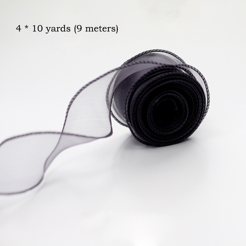 10Yards/Roll Chiffon Silk Ribbon Organza Satin For DIY Craft Wrapping Decoration Wedding Bouquets Wreath Sewing Supplies: Antique Brass