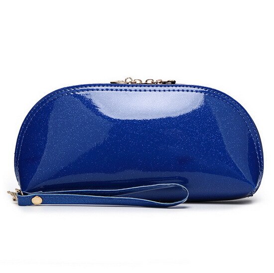 Summer candy PU patent leather day clutches star style Evening Bag Luxury purse 15 colors WLHB1146: shining DK blue