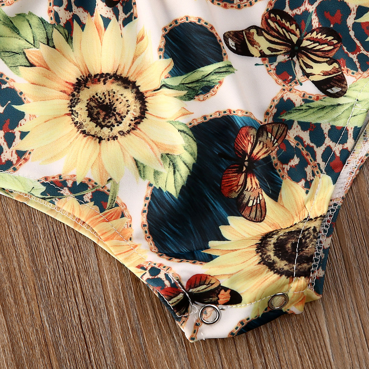 Børn baby pige blomsterprint i ét stykke badedragt børn flæser off shoulder bikini badetøj badestrandtøj 1-5y