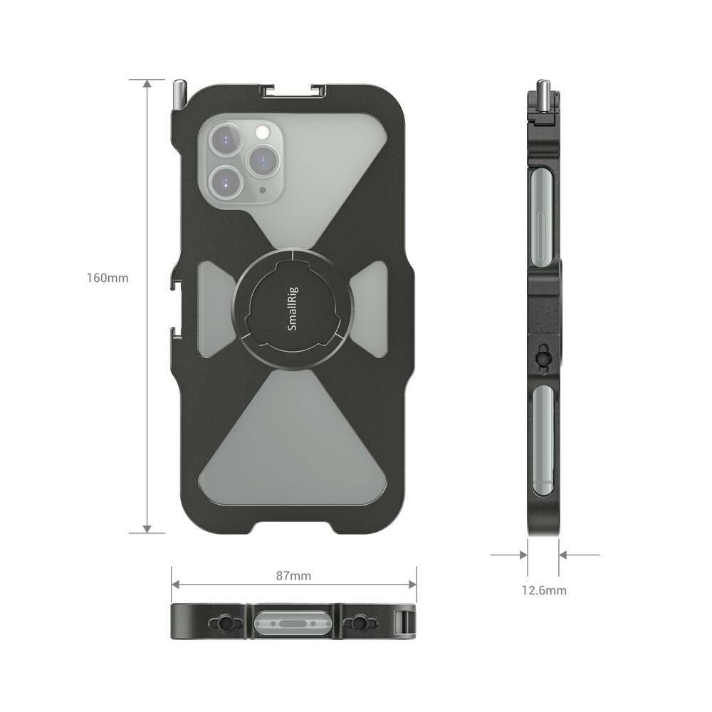 Cage de protection pour iPhone 11 Pro avec deux supports de chaussures froides-2471