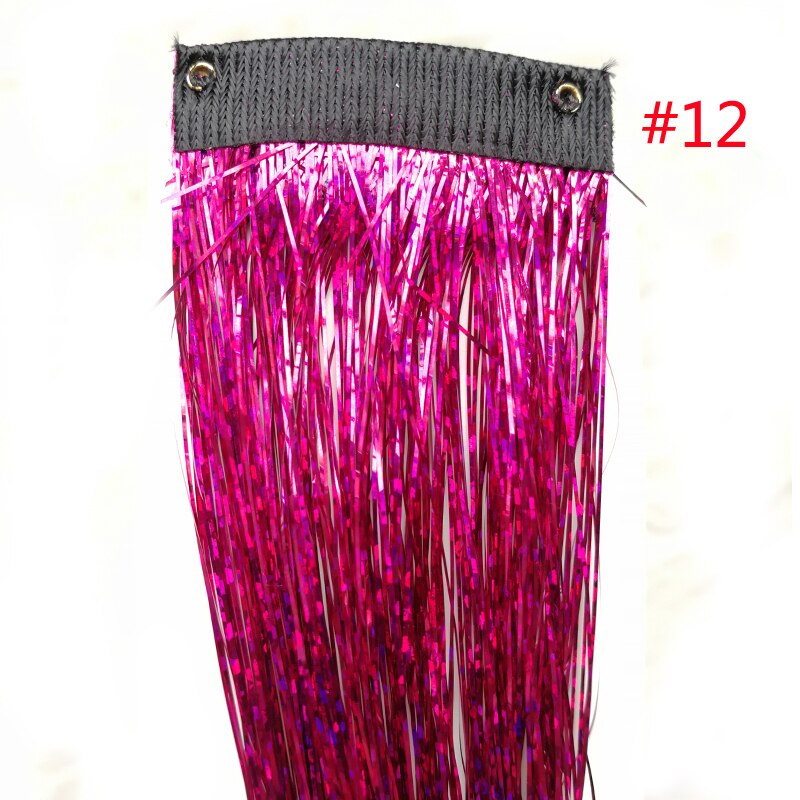 Haarversiering, glitterhaarvlechten, haarextensies met clip, highlights, nep haarstrengen, clip-in bling haaraccessoires: 12