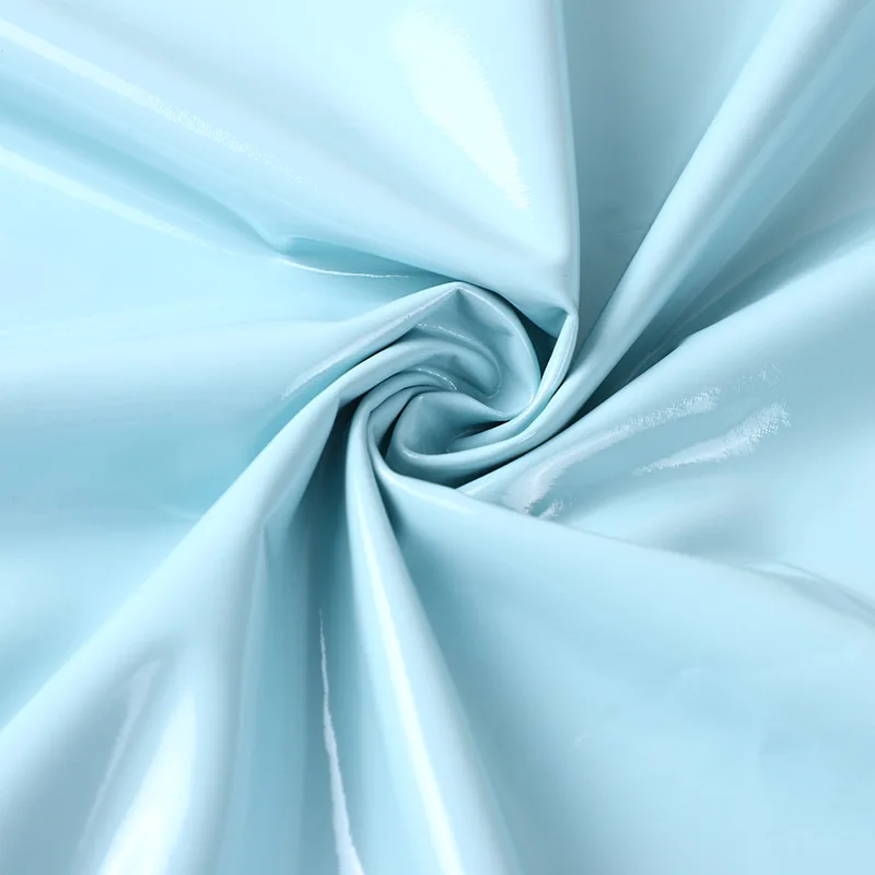 Shiny Glossy Soft Vinyl Patent Leather Fabric Elastic PVC Fabric Material for Dress Upholstery 140CM Wide Sold By Meter: 1Yard / Chocolate