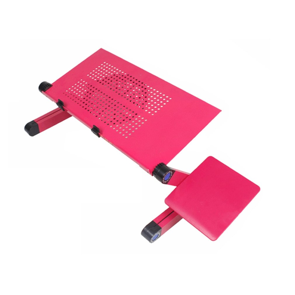 Adjustable Folding Laptop Desk Computer Table Stand Tray for Sofa Bed Office Laptop Stand Desk Computer Notebook Bed Table: Red
