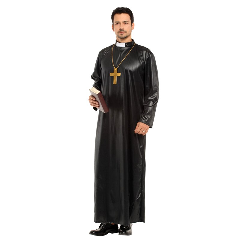 Adulte Noble homme d'église missionnaire prêtre Costume Cosplay pour hommes fête pâques Halloween Costumes déguisement