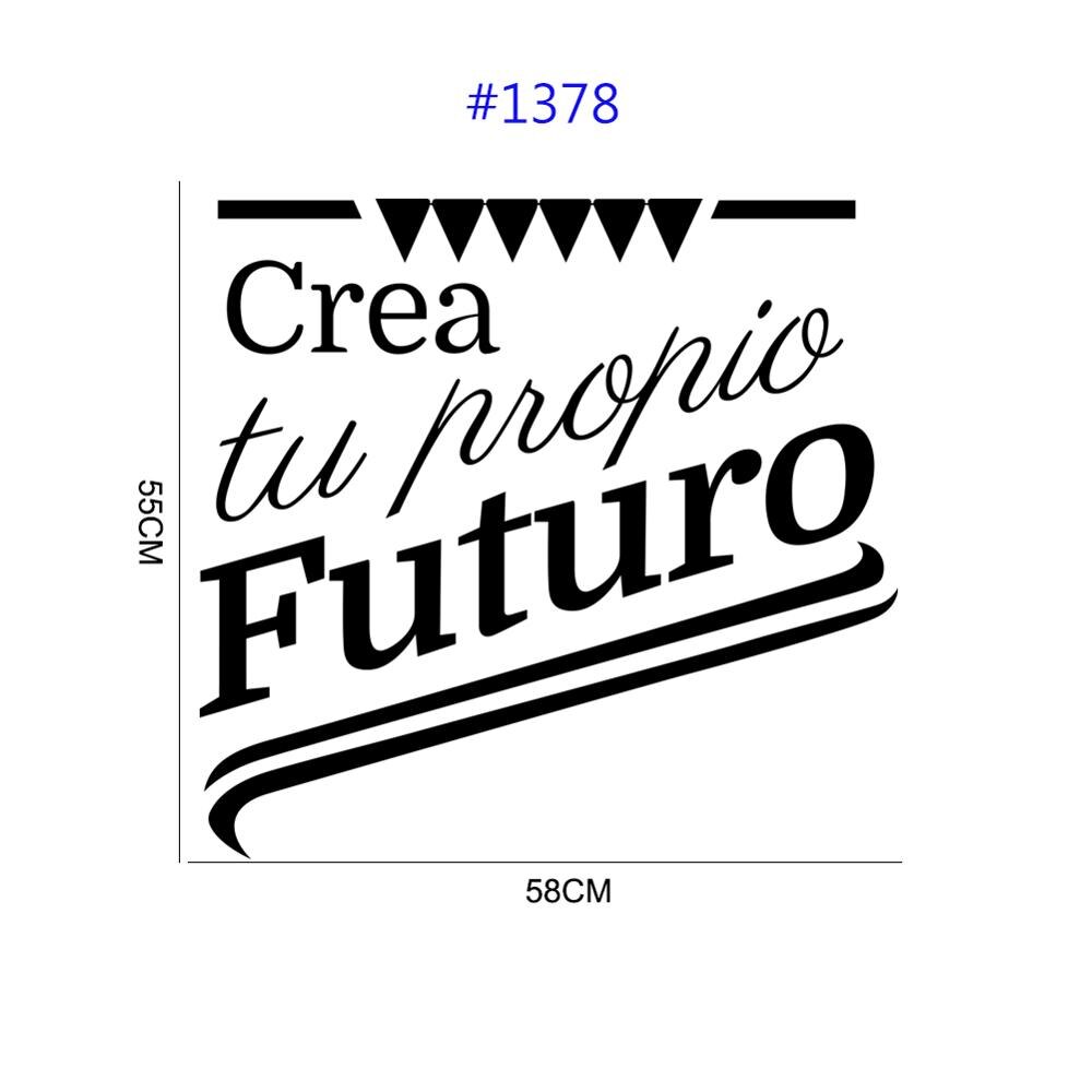 Spanish Motivational Quote Phrase Wall Saying Sticker Art Wall Decor Words Decals Living Room Removable Home Decor Poster: 1378