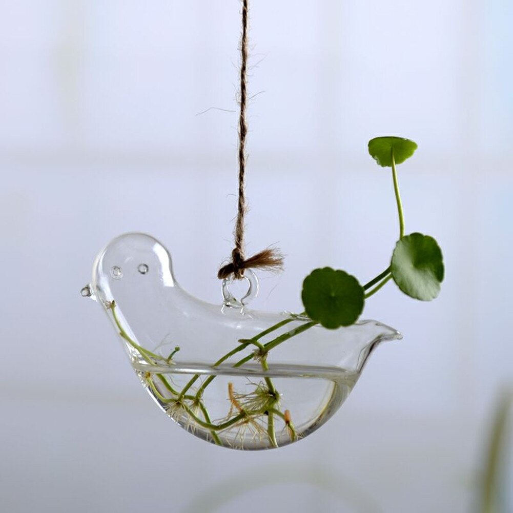 Hängande glas blommor växt vas flaska terrarium behållare hem trädgård dekorer diy transparent: 1