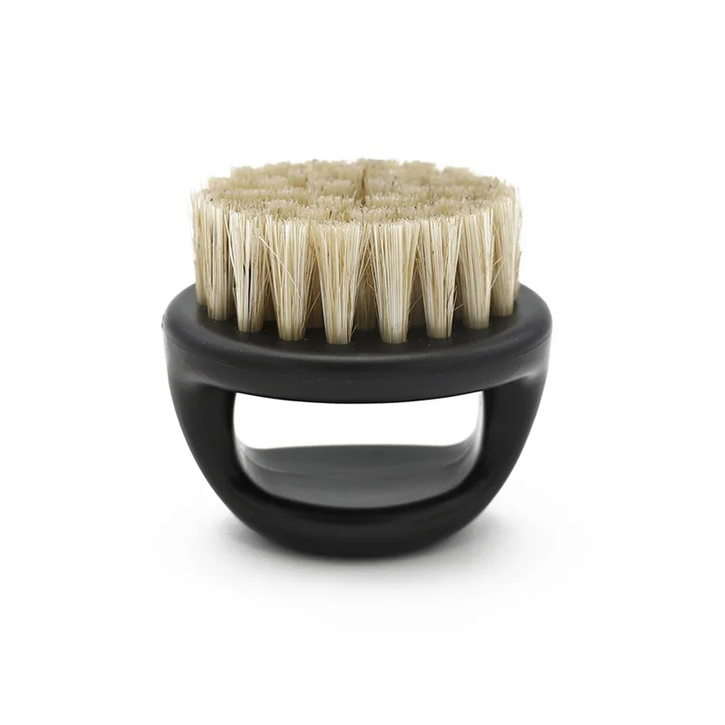 Professionele Varkenshaar Ring Baard Borstel Mannen Scheerkwast Draagbare Kapper Baard Borstels Snor Gereedschap Reiniging Haarborstel: Rood