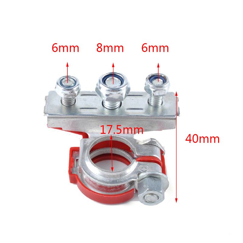 2Pcs 12V Copper Car Battery Terminal Connector Battery Quick Release Battery Clamps for most vehicles