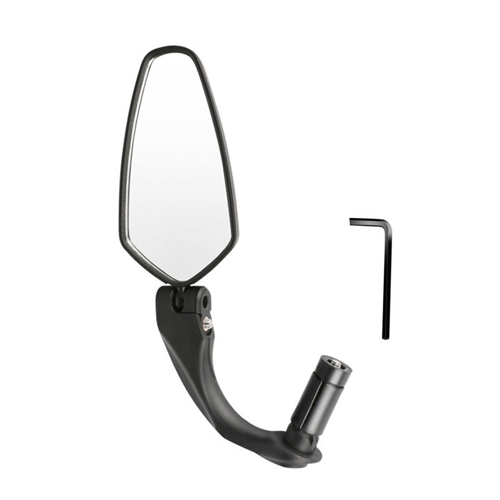 Bike Mirrors Bar End Easy Install With Wrench Outdoor 360 Degree Rotatable Rear View Aluminum Alloy Accessories Reflective: Curved Style