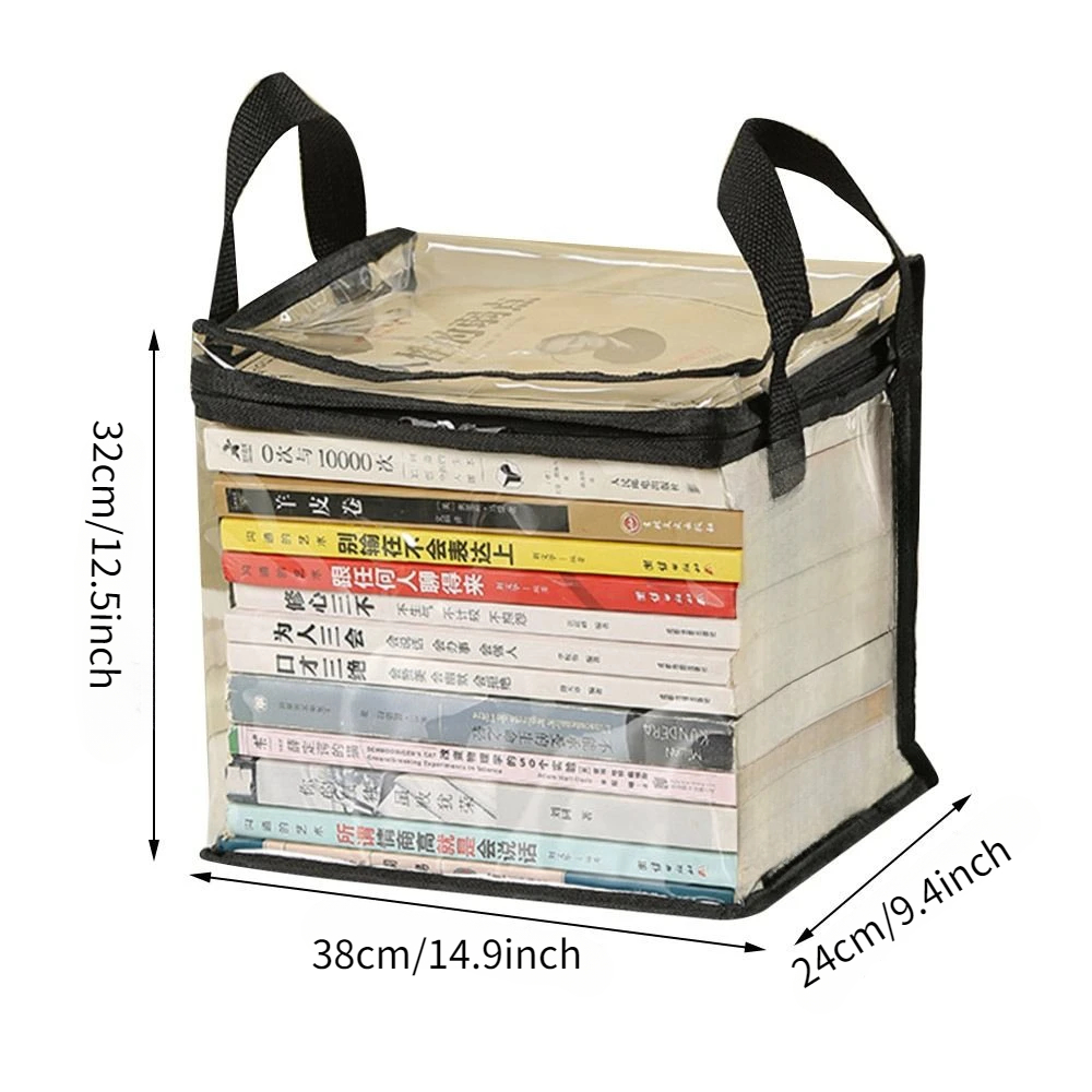 Contenitore per l'organizzazione dei libri, dormitorio per studenti, pieghevole, portatile, trasparente, per uso domestico, di grande capacità, per libri di testo: prugna