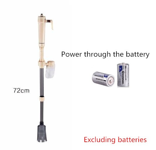 filtro de agua de acuario actualizado, cambio de batería, sifón eléctrico, aspiradora automática para el hogar, tanque de peces, lavadora de filtro de bombeo de grava: 72D