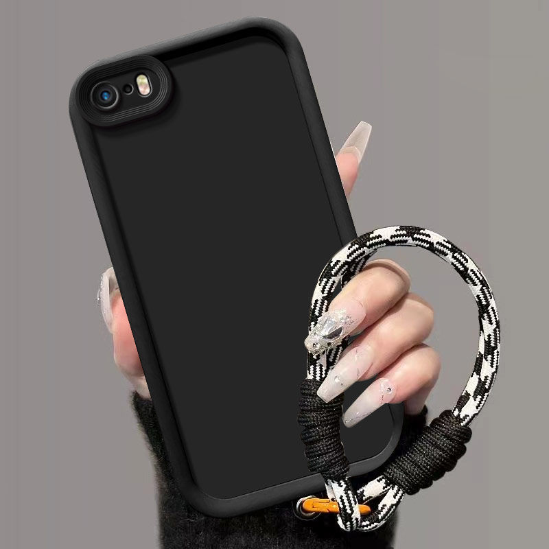 Til iphone 5 5s se deksel til iphone se iphone 5 iphonese 5s telefondeksel støtfangerdeksel myk silikon anti-trykk opphengssnor: Blå / Iphone se  (2020)