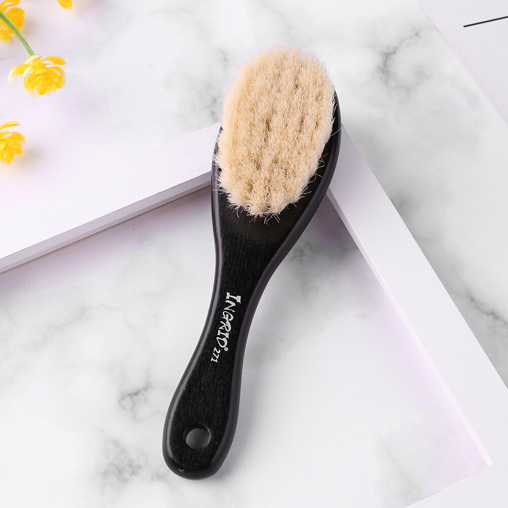 Doux cou visage Duster brosse barbier Bang cheveux propre balayage barbe brosse à cheveux manche en bois brosse à cheveux outil de coiffure