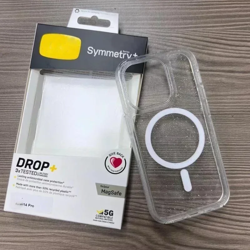 Funda B2 Ot- MagSafe Box Series Clear Symmetry para iPhone 16/13/14/15 Pro Max 16Plus 12 pro - Protección anticaída mejorada