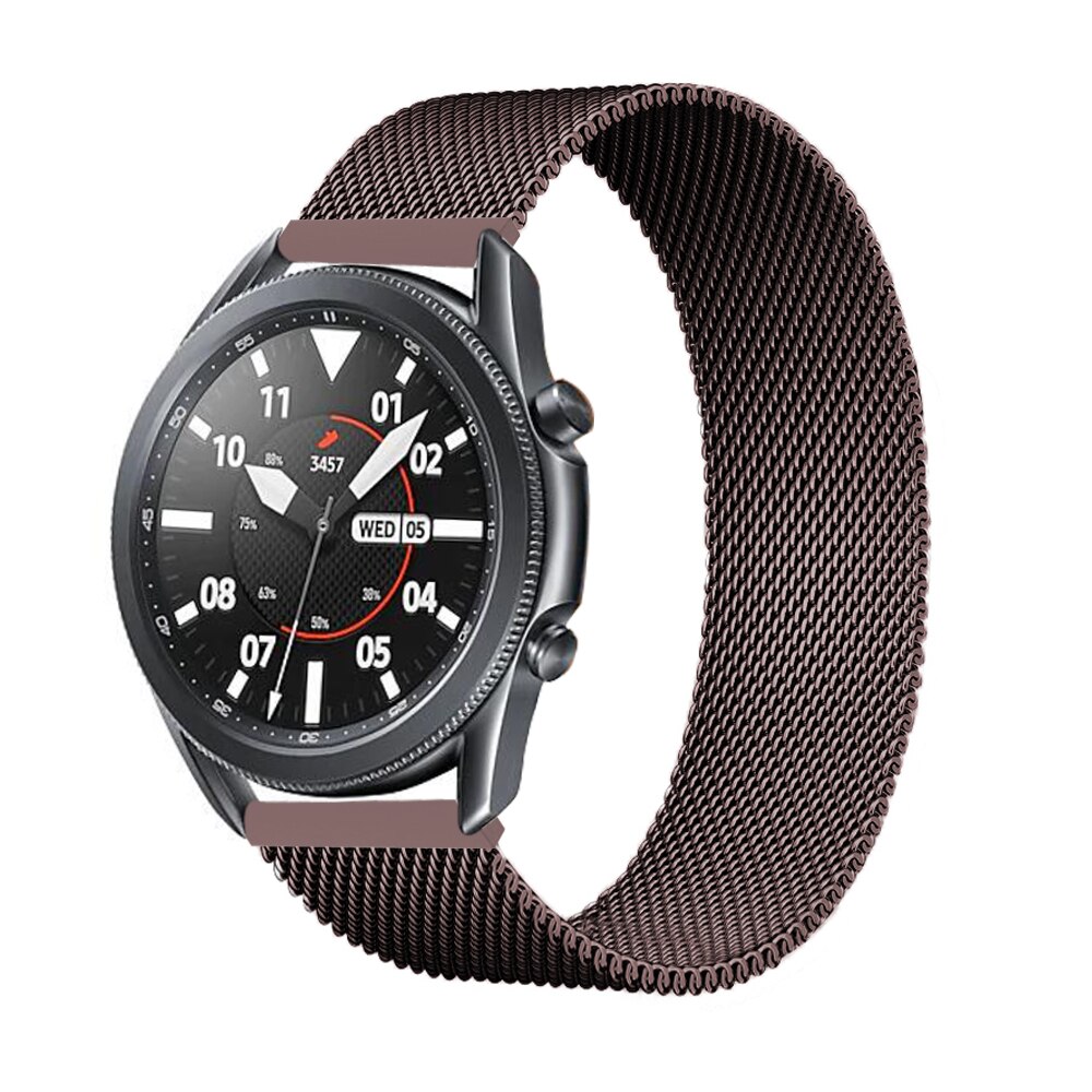 Correa Milanese Loop para Amazfit Bip S, correa de acero inoxidable para Samsung galaxy watch, 46mm gear s3, 20mm, 22mm, 18mm, 24mm, 23mm: Coffee / 22mm or S3