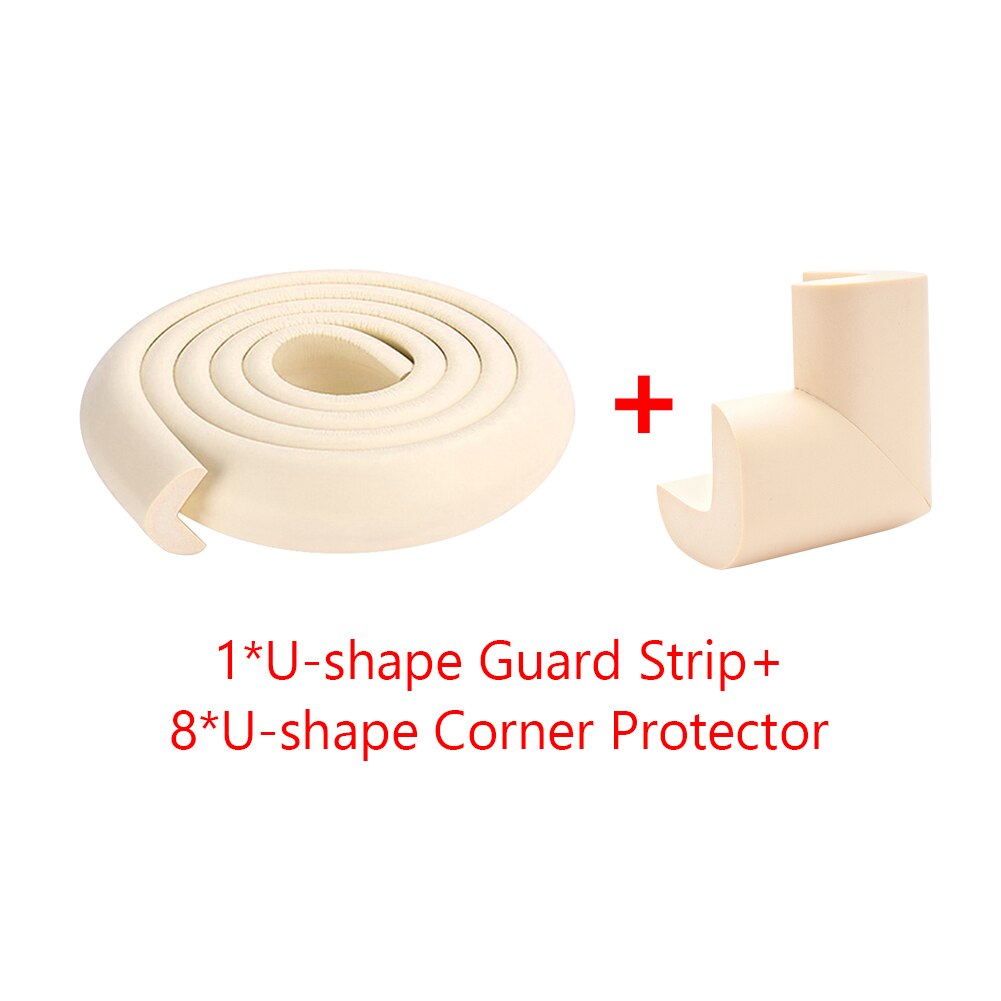 2m baby sikkerhet bord skrivebord kant vakt stripe hjemme pute vakt stripe sikker beskyttelse låve bar stripe myk tykkere: beige l-form