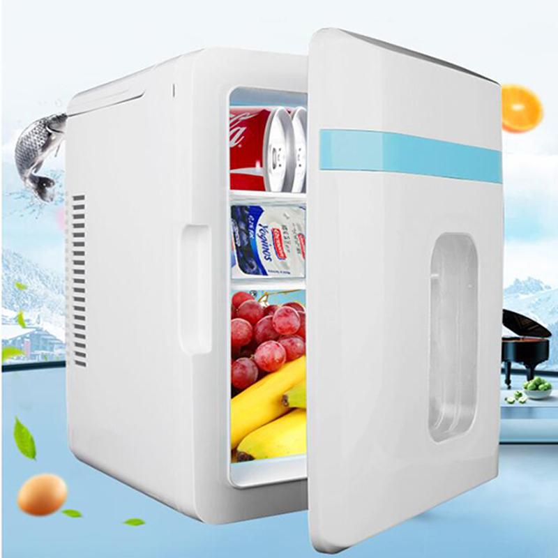 10L Mini Car Fridge Handheld 12V 60W Single Door Refrigerator Household Car Dual-Use Thermoelectric Mini Fridge Cooler Warmer