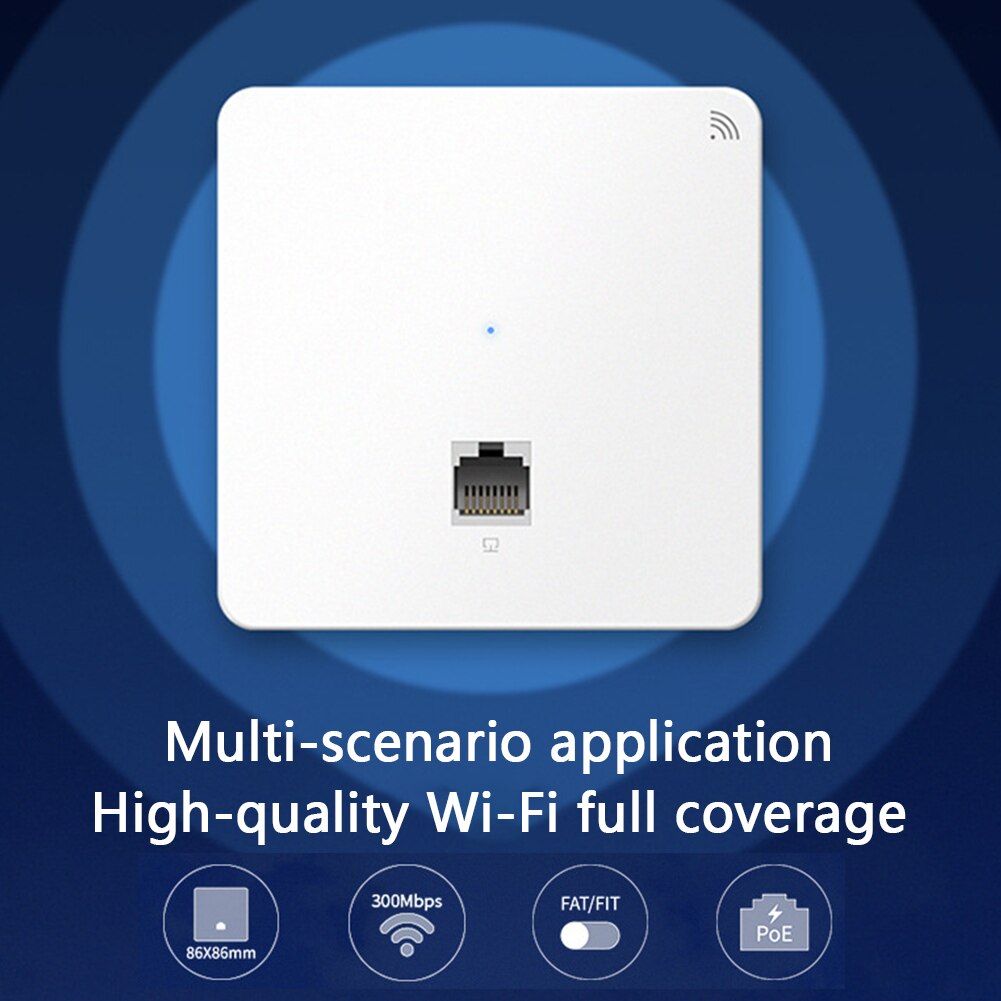 In de muur ingebouwde 300 mbps kantoor poe-voeding hotel draadloos paneel thuis binnen toegangspunt extender repeater intelligent
