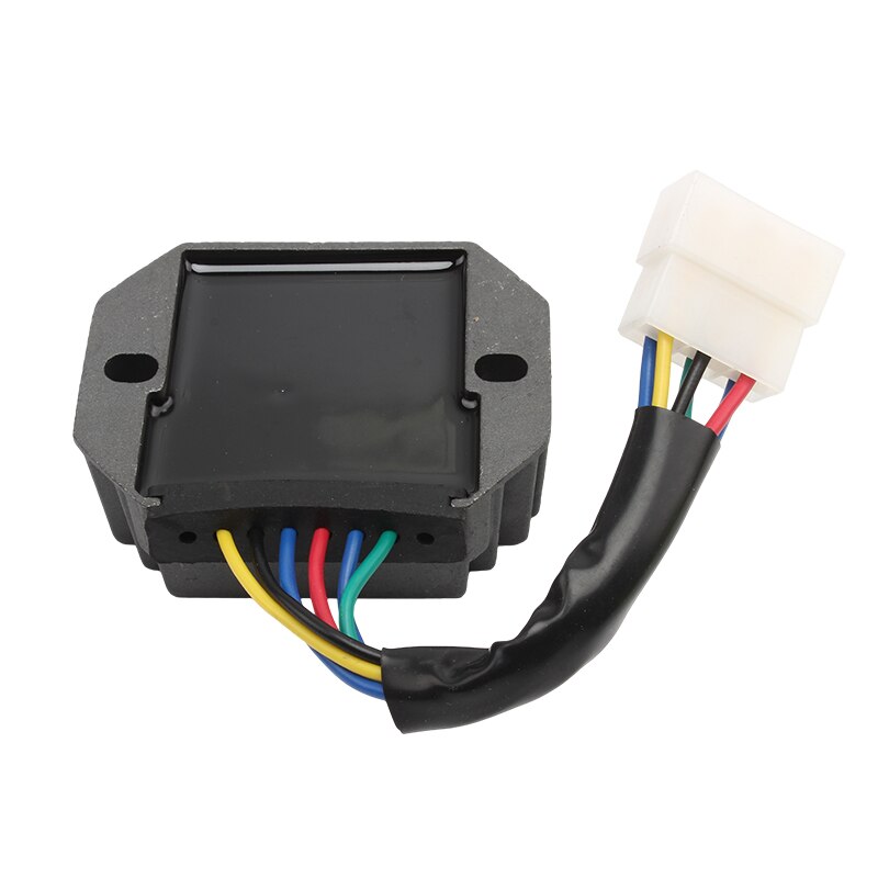 Spændingsregulator ensretter motorcykel tænding til kubota & græshoppe  rs5101 rs5155 6 wire metal sort  dc 12v tilbehør