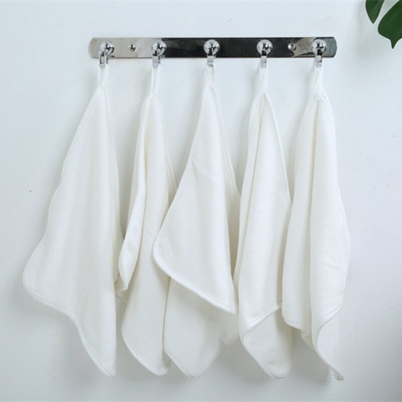 Witte Katoenen Kinderen Handdoek Zachte Doek Absorberende Baby Kleine Vierkante Handdoek Thuis Kan Worden Opgehangen Kinderen Handdoek