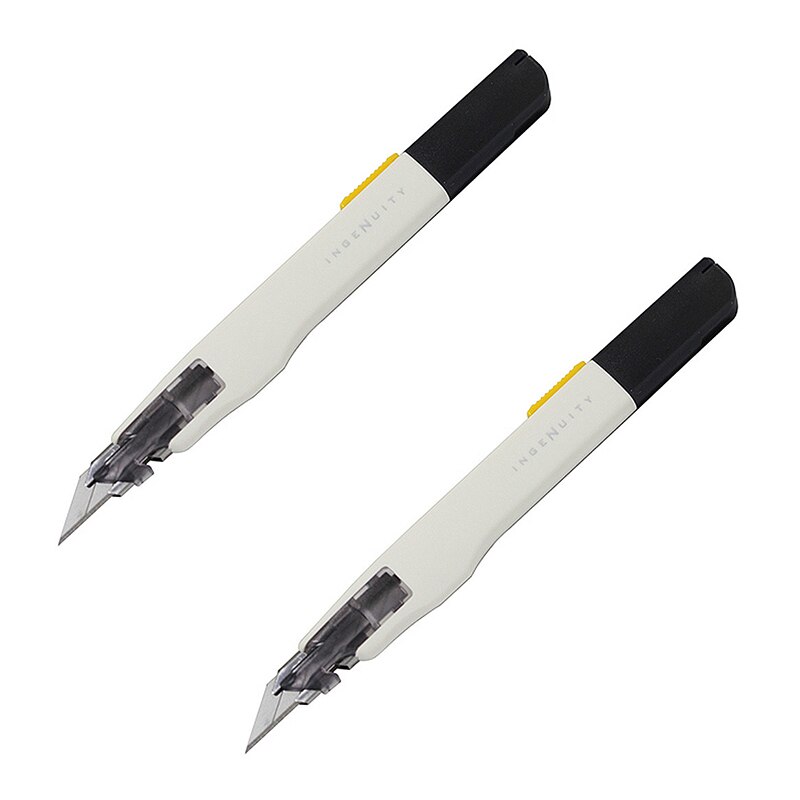 Utility Knife Box Cutter Knives Japanese Stationery Knife Precision with Blades Paper Cutter Metal Work Art Knife: 2pcs