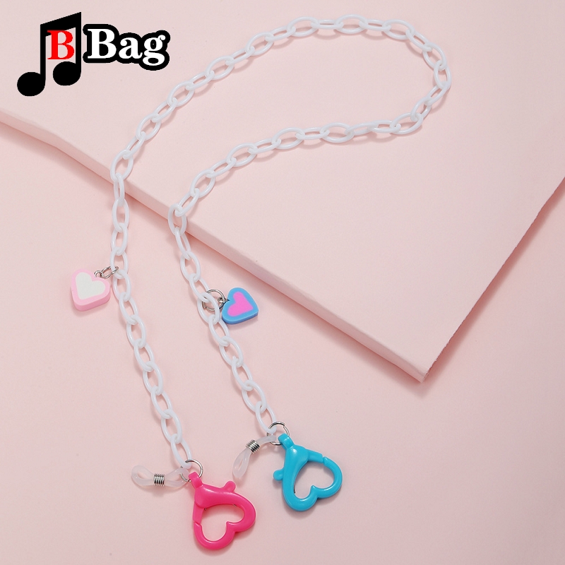 Kleur Liefde Hart Gesp Versieren Handtas Tas Acryl Chain Accessoires Masker Bril Chain Vervanging Ketting Diy Versieren Kettingen: color 3