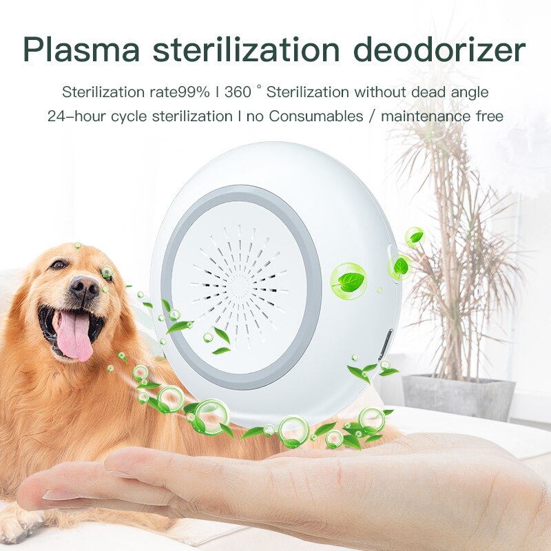 Mini Ozone Generator for Refrigerator Odor Removal Automatic Air Purifier 2 Modes USB Rechargeable Sterilization Device Home Use