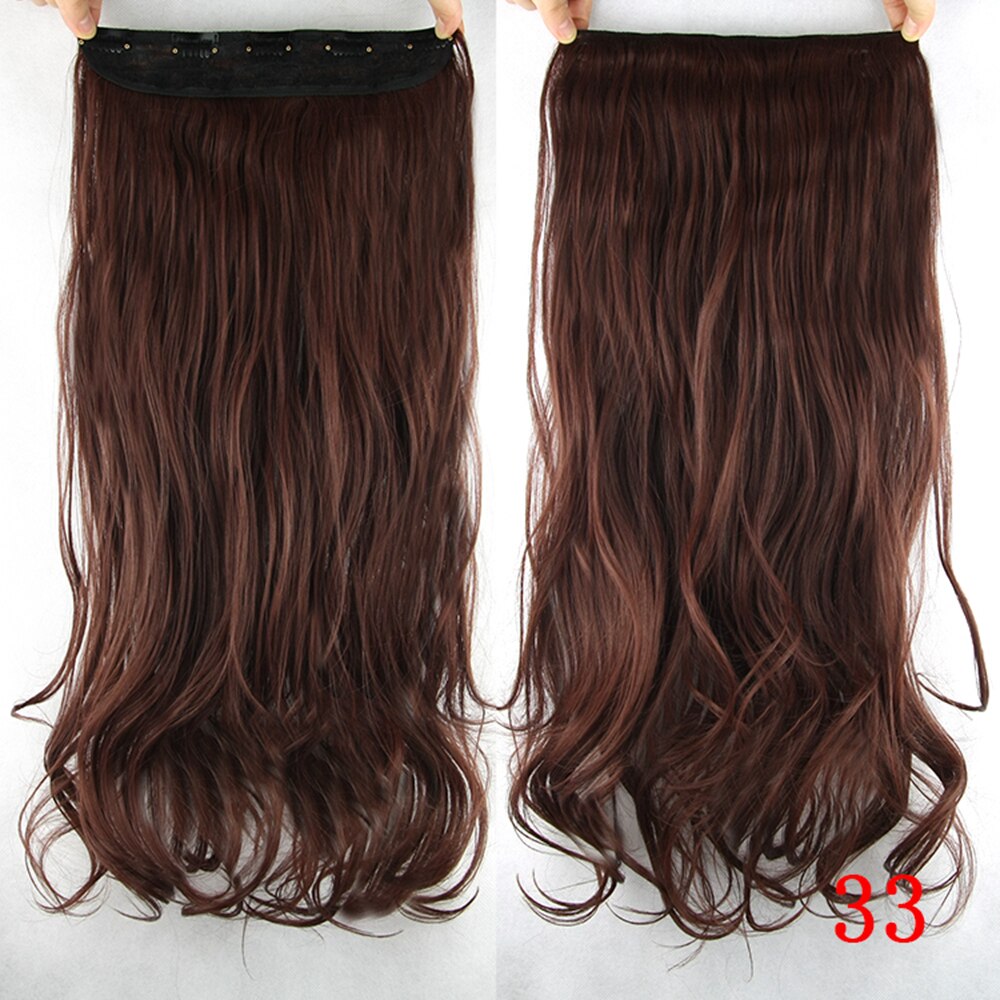 Soowee 60cm Lange Synthetische Haar Clip In Hair Extension Hittebestendige Haarstukje Natuurlijke Golvend Haar Stuk: 33