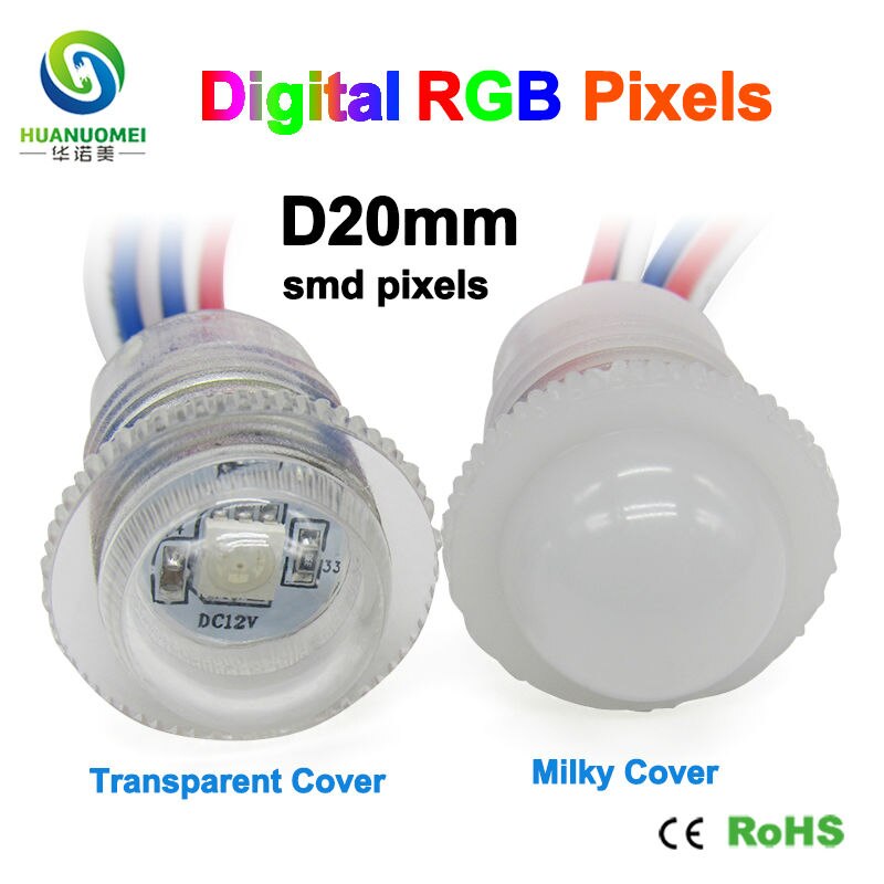 5050 smd rgb 12V 20mm UCS1903 digital waterproof smart pixel rgb led module light bulb full color addressable lamp led lighting