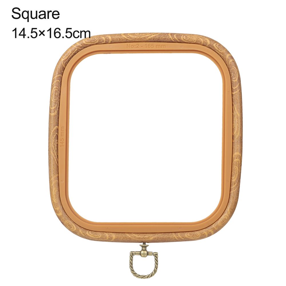 Kwadratowy/ośmiokątny mini plastikowy tamborek DIY Wykonany ręcznie rękodzieło drewno ziarno krzyż tamborek akcesoria robić rękodzieła: 14.5x16.5cm