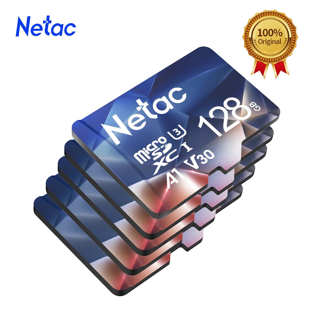 Netac karta mikro SD 64GB 128GB 256GB 512GB karta pamięci SD/TF karta pamięci U3 V30 klasa 10 TF 100 Mb/s karta MicroSD na aparat telefoniczny