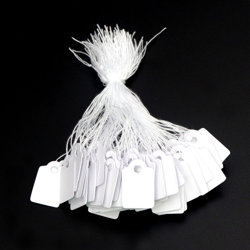 100 pezzi di cartellini dei prezzi rettangolari con etichetta di carta in corda per carte regalo di gioielli accessori da forno fai da te fatti a mano tutto'ingrosso