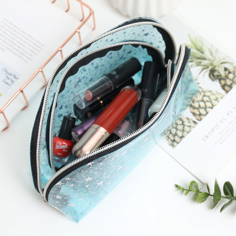 Purdored 1 Pc Clear Pvc Make Cosmetische Tas Ster Vrouwen Make-Up Organizer Bag Travel Transparante Make-Up Case Kosmetyczka Neceser