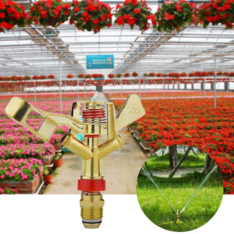 360 ° rotativa rega dripper sprinkler 3/4 farm farm fazenda irrigação jardim pulverizador bocal latão rocker emissor