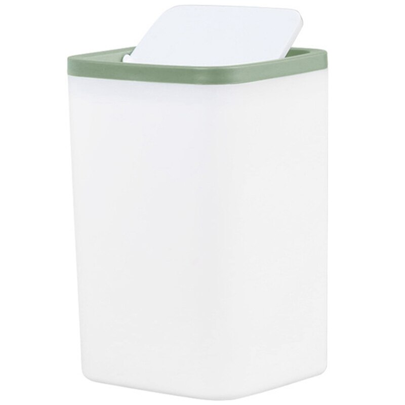 Waste Bin Small Trash Can Mini Desktop Ashcan Tabletop Trashbox For Desk Car Trash Bin: Green