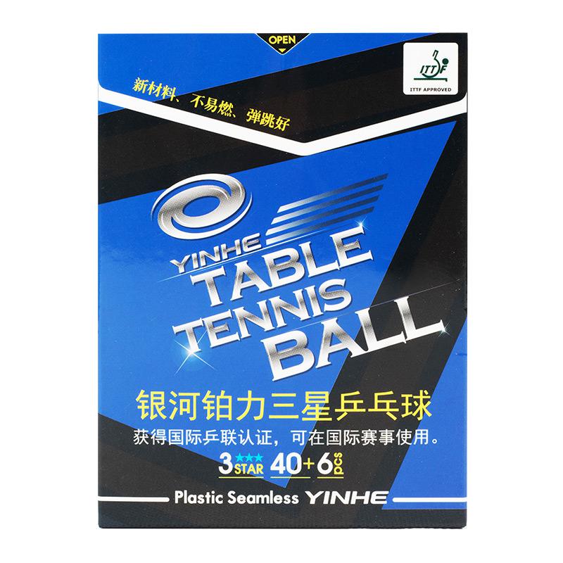 YINHE Table Tennis Balls - 6 Pcs - 40+ Seamless - ITTF Approved White Poly Ping Pong: 40